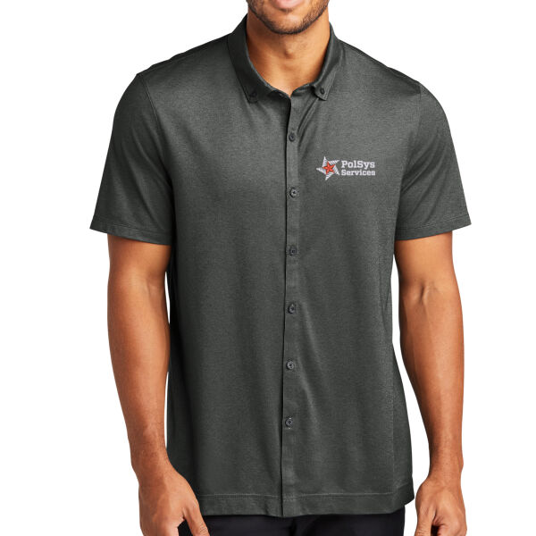 PolSys Services, Inc. Embroidered - Stretch Pique Full Button Polo Thumbnail