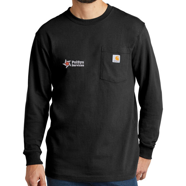 PolSys Services, Inc. Embroidered - Workwear Pocket Long Sleeve T Shirt Thumbnail