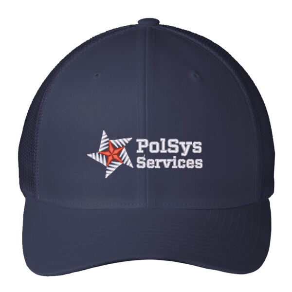 Port & Co. Polsys Services, Inc Embroidered- - Flexfit ® Mesh Back Cap Thumbnail