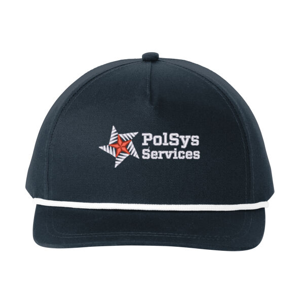 Port & Co. Polsys Services, Inc Embroidered- - Snapback Five Panel Rope Cap Thumbnail